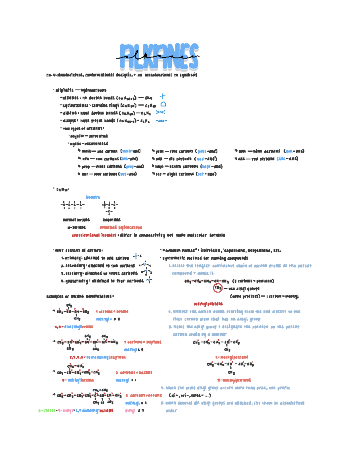 Ch. 4 Alkanes - Stovanajic Chapter 4 Lecture Notes - 7741447411 L ...