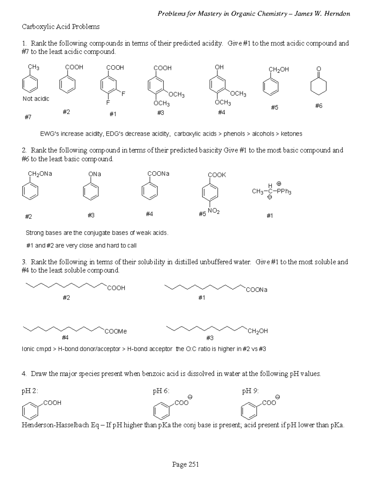 Practice Chapter 18 Problems Answers - Problems for Mastery in Organic ...