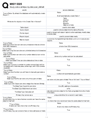 MISY-5325 W01 202303 - Syllabus 5325 - MISY 5325: Section W01 Name Of ...