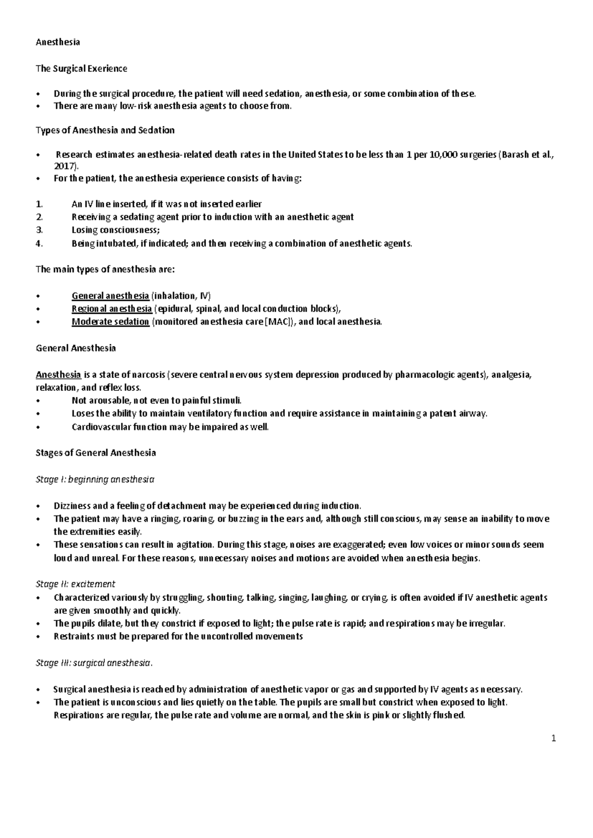Anesthesia - Designed for easy review, the notes focus on key points ...