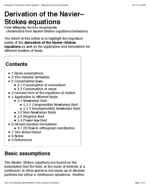 A Derivation of the Navier-Stokes Equations coleman - A Derivation of ...