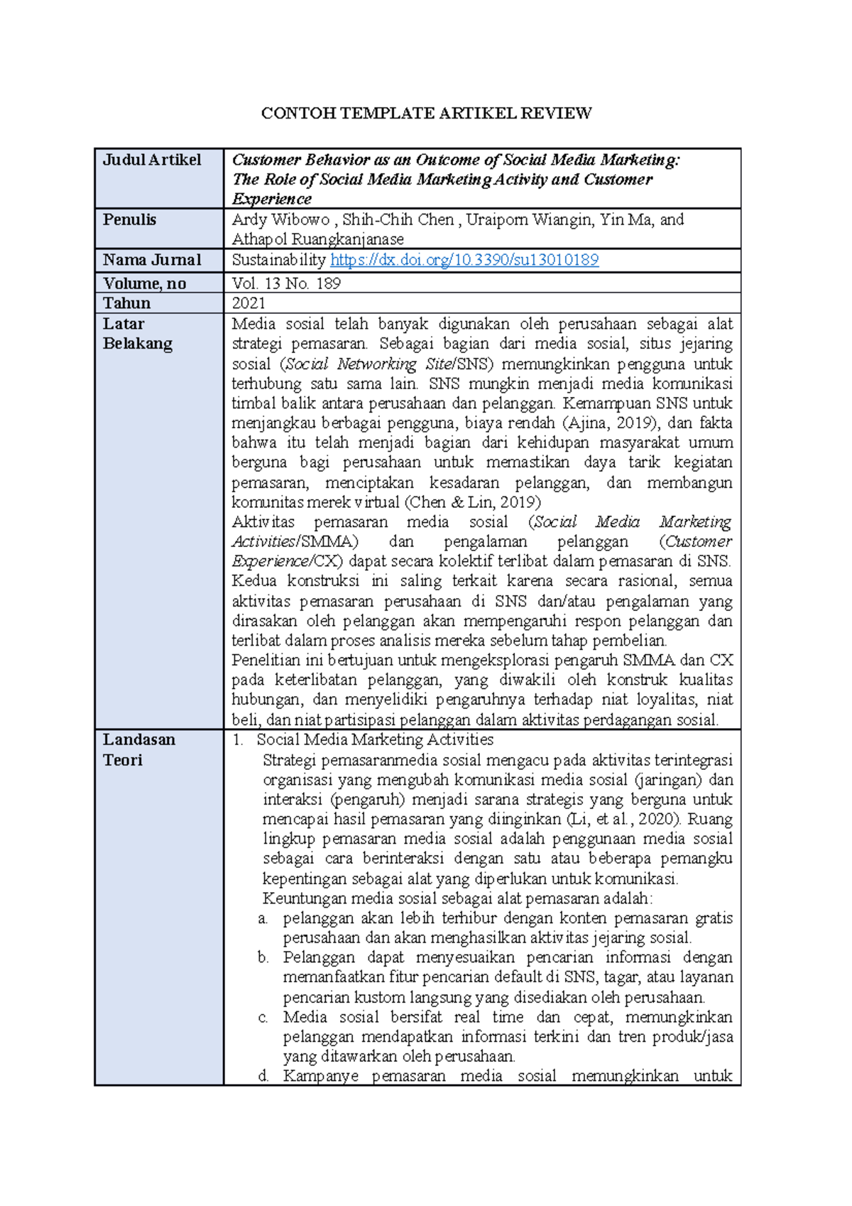 cara membuat artikel literature review