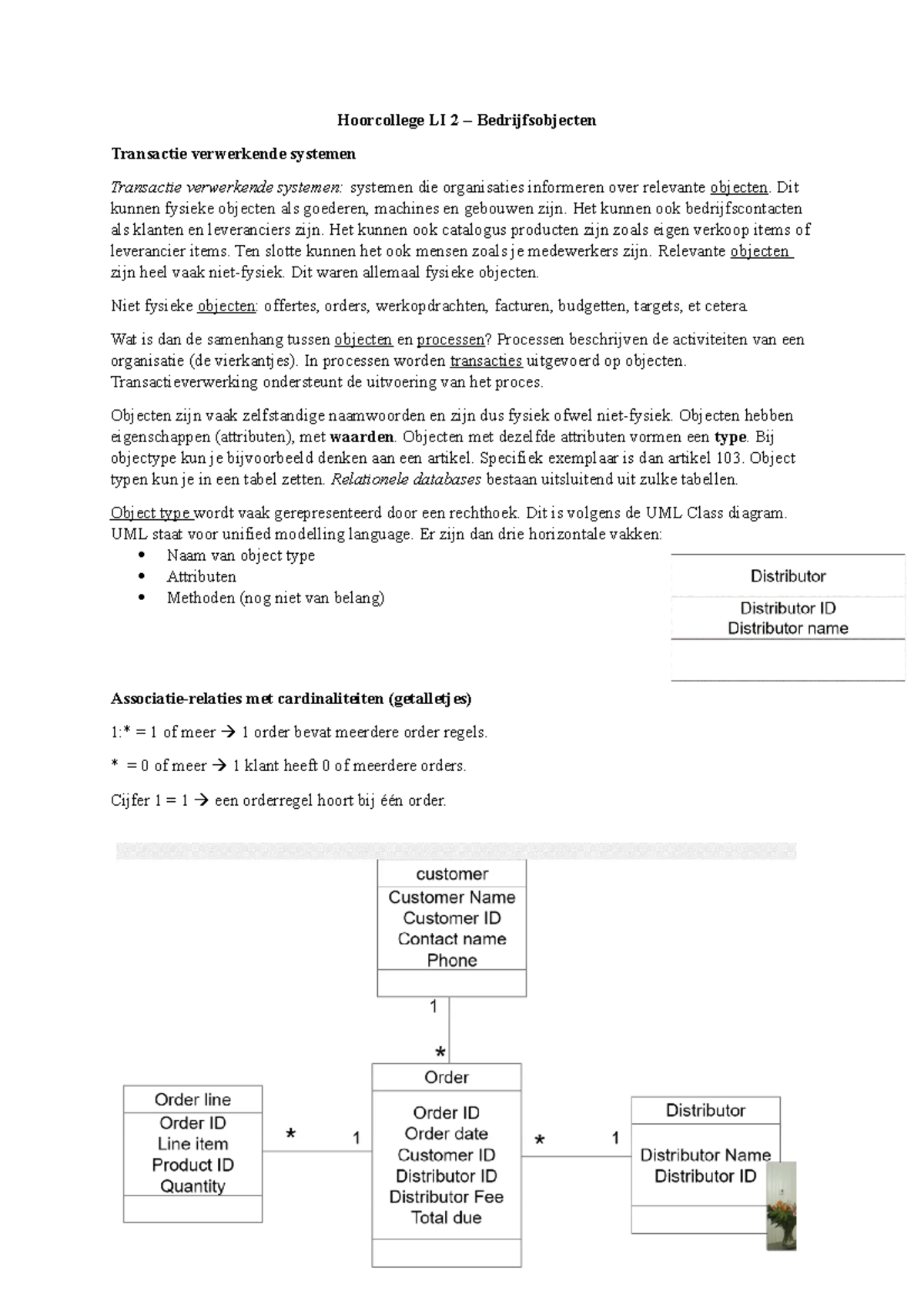 HC LI 2 - Hoorcollege Logistieke Informatiesystemen Van Week 2 ...