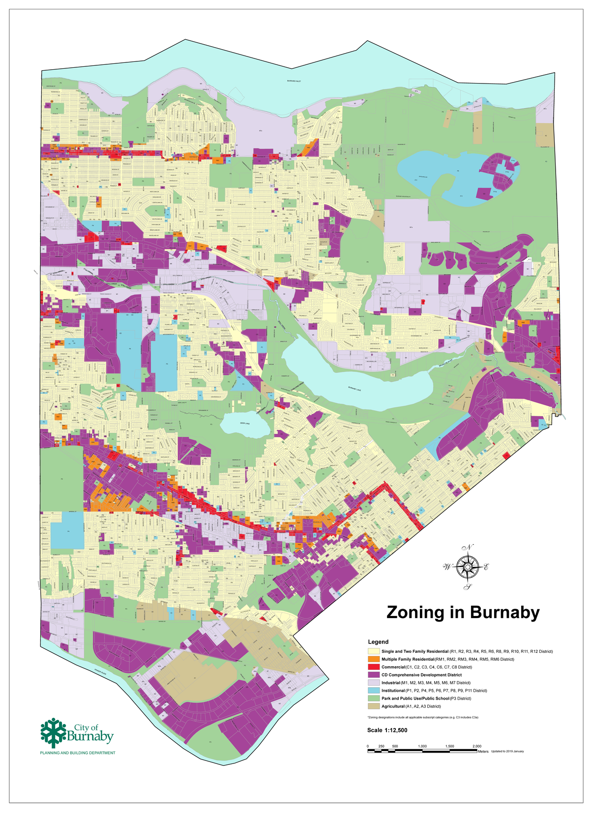 Burnaby Zoning Map BURRARD INLET STILL CREEK STILL CREEK S T I L LC R