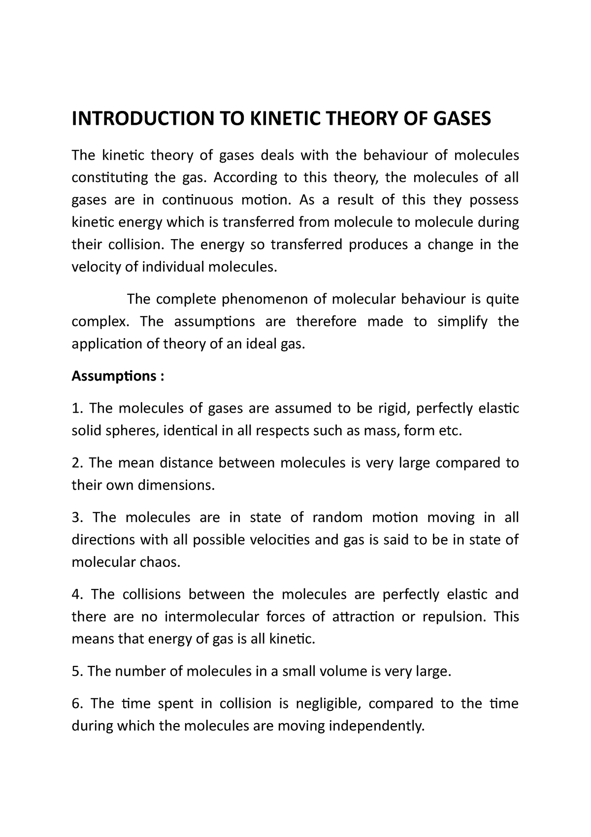 introduction-to-kinetic-theory-of-gases-introduction-to-kinetic