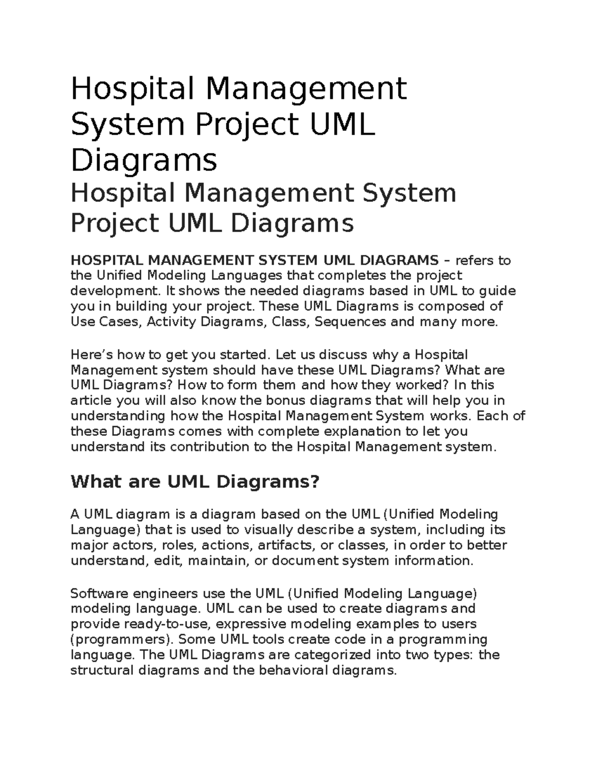 hospital-management-system-project-report-pdfcoffee-com