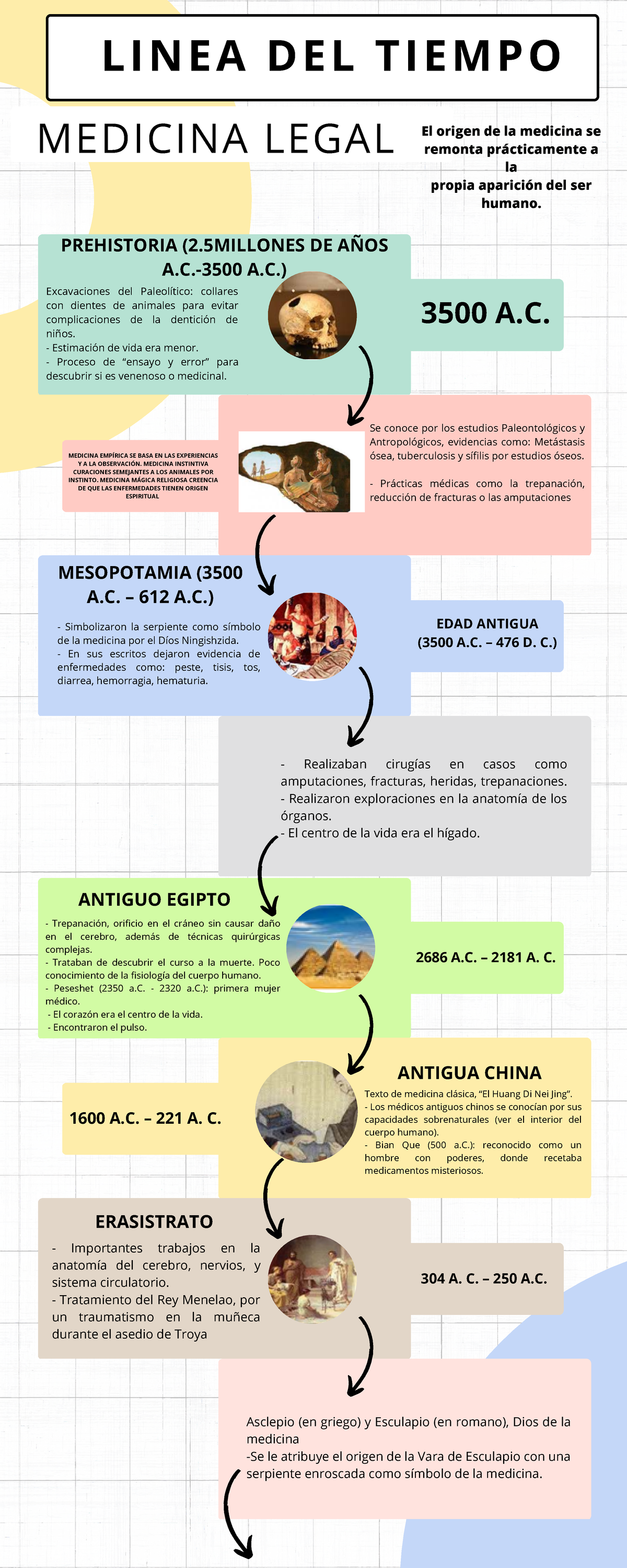 Linea Del Tiempo Medicina Legal Prehistoria 2 De AÑos A 3500 A Excavaciones Del