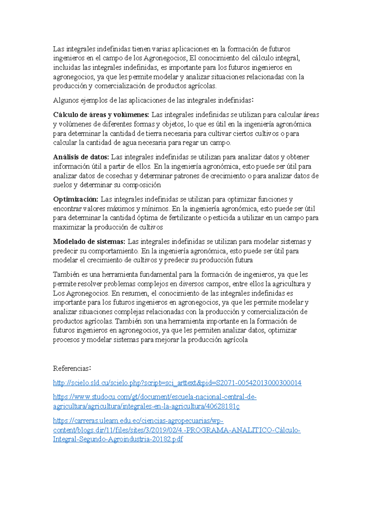 Foro - foro - Las integrales indefinidas tienen varias aplicaciones en ...