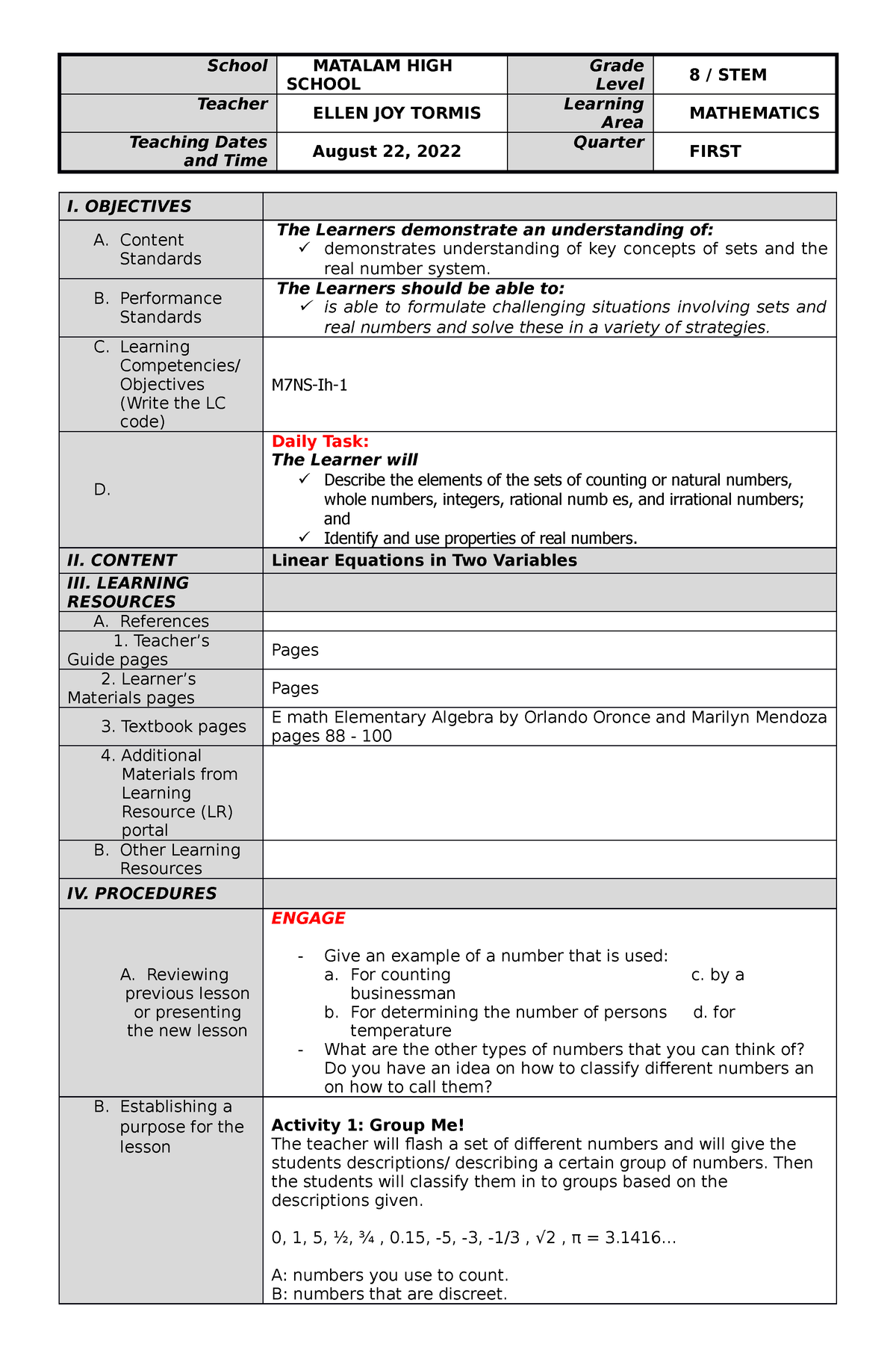 real-number-system-introduction-school-matalam-high-school-grade