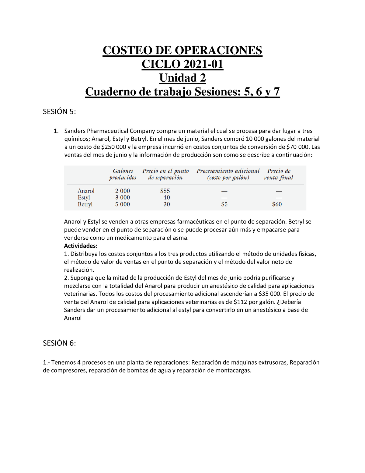 Cuaderno De Trabajo Unidad 2 B - COSTEO DE OPERACIONES CICLO 2021 ...