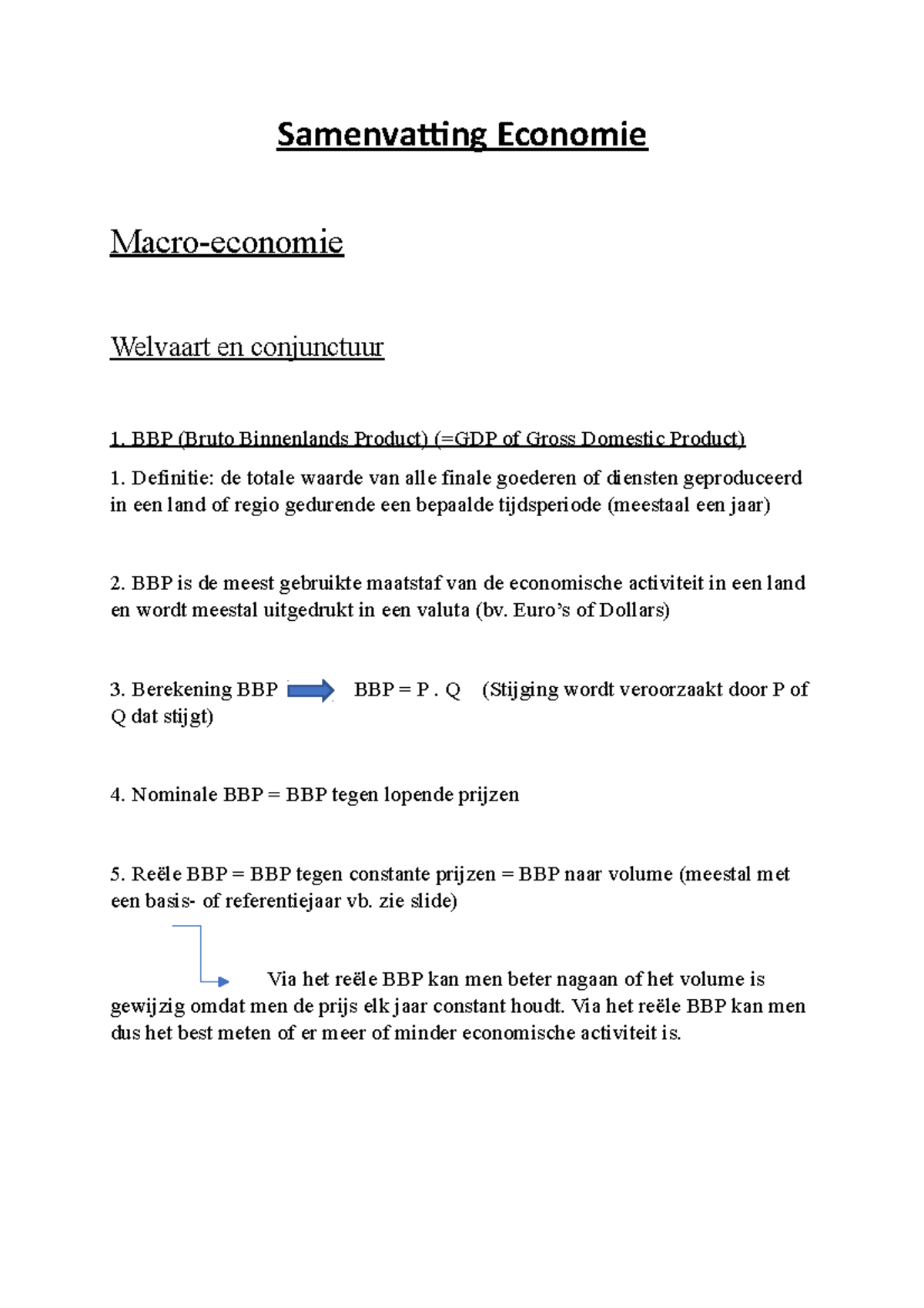 Samenvatting Eco Nomie - Samenvatting Economie Macro-economie Welvaart ...