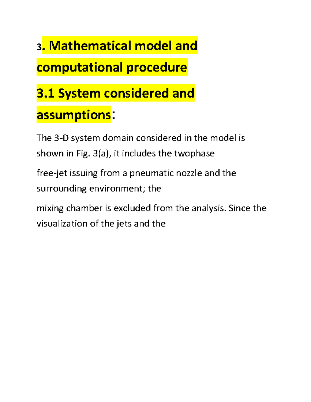 Mathematical model and computational procedure - 3. Mathematical model ...