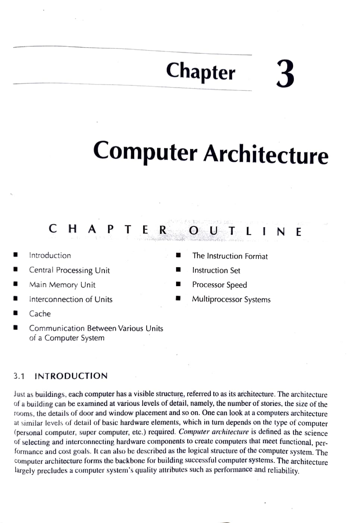 Icioa Chapter 3 Computer Architecture - Chapter 3 Computer Architecture ...