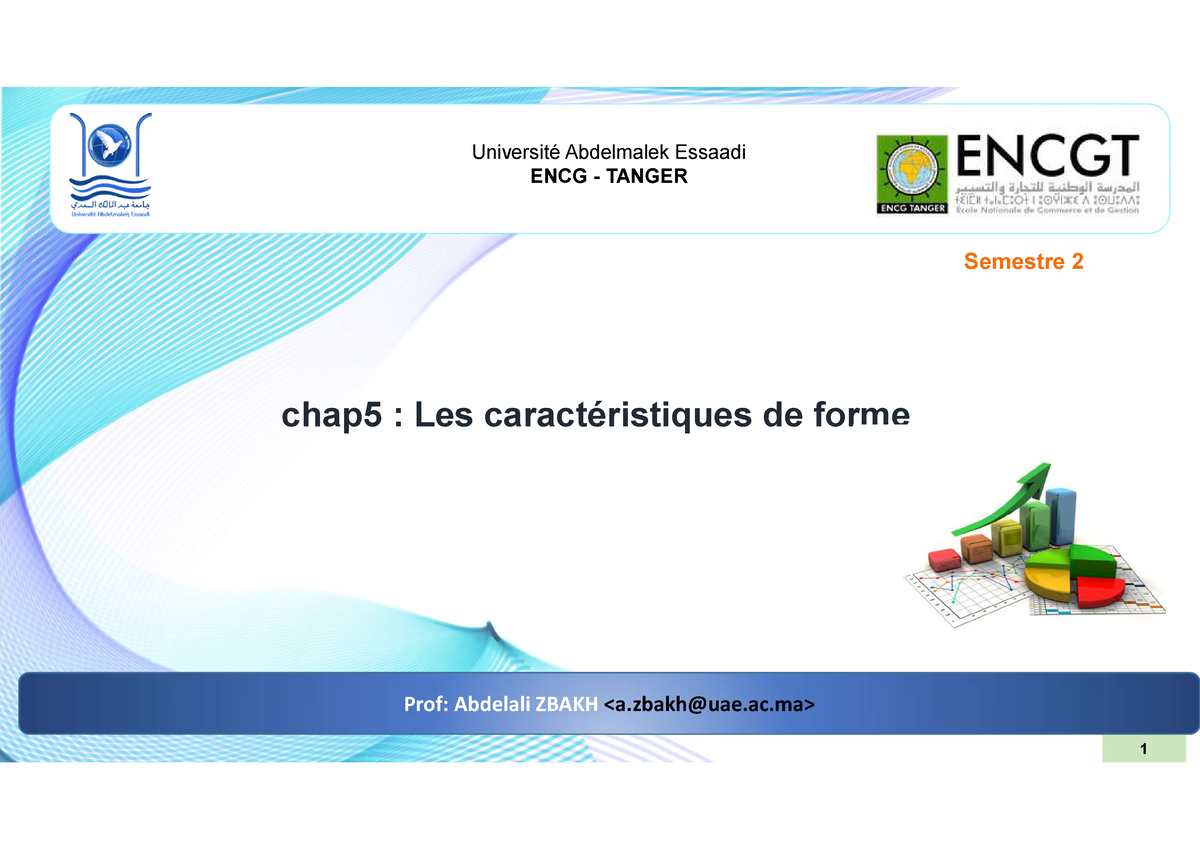 Chap5 Les Caractéristiques De Forme - 1 Université Abdelmalek Essaadi ...