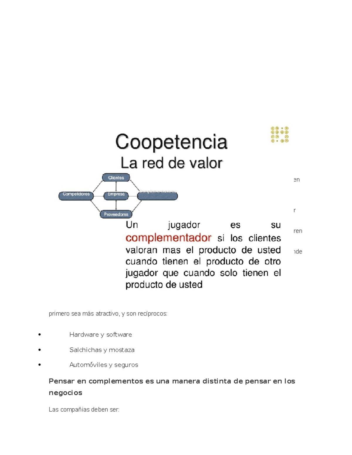 documento subido - Coopetencia es complementar acciones para ampliar el ...