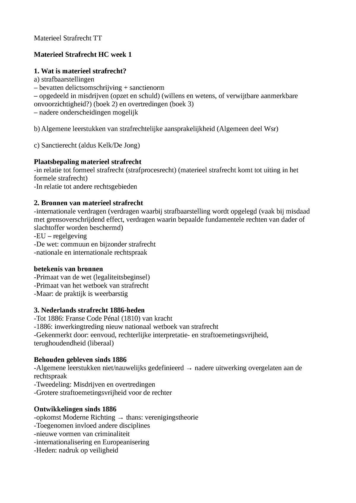 Materieel Strafrecht TT1 Pdf - Materieel Strafrecht TT Materieel ...