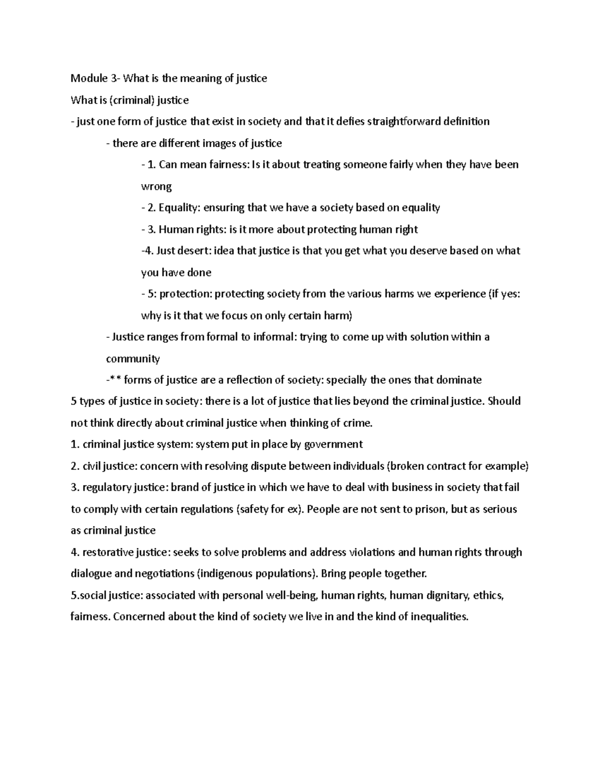 Module 3 What is the meaning of justice CRM1300 uOttawa Studocu