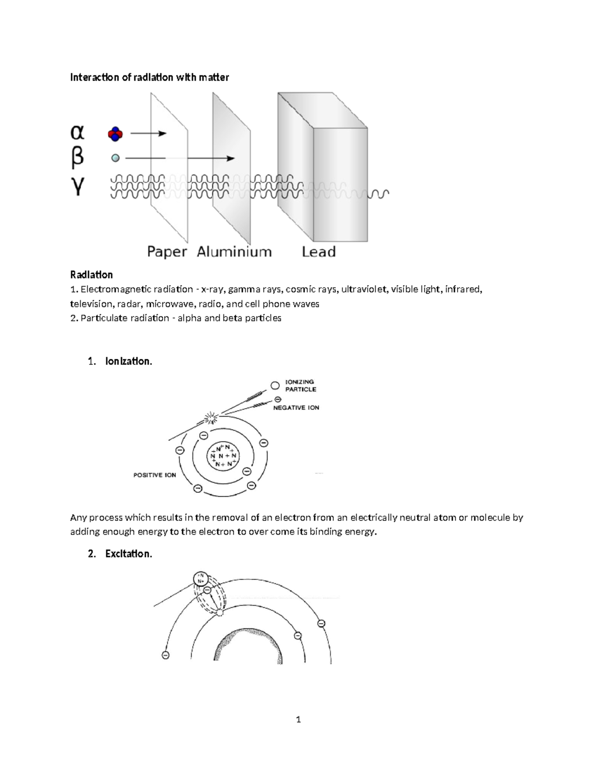 Interaction Of Radiation With Matter - Interaction Of Radiation With ...