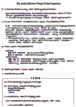 Polizeirecht Schemata - Polizeirecht Grundschema: B. Begründetheit I ...