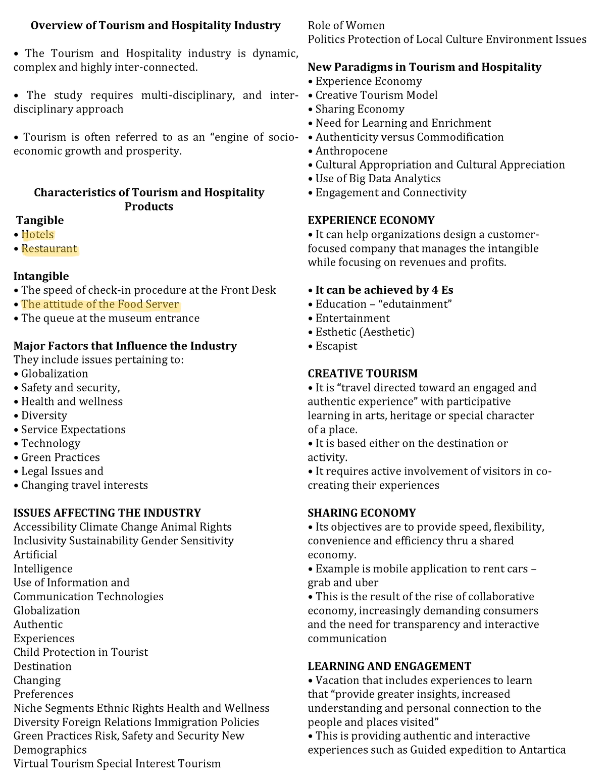 MPTH- Prelim- Reviewer - Overview of Tourism and Hospitality Industry ...