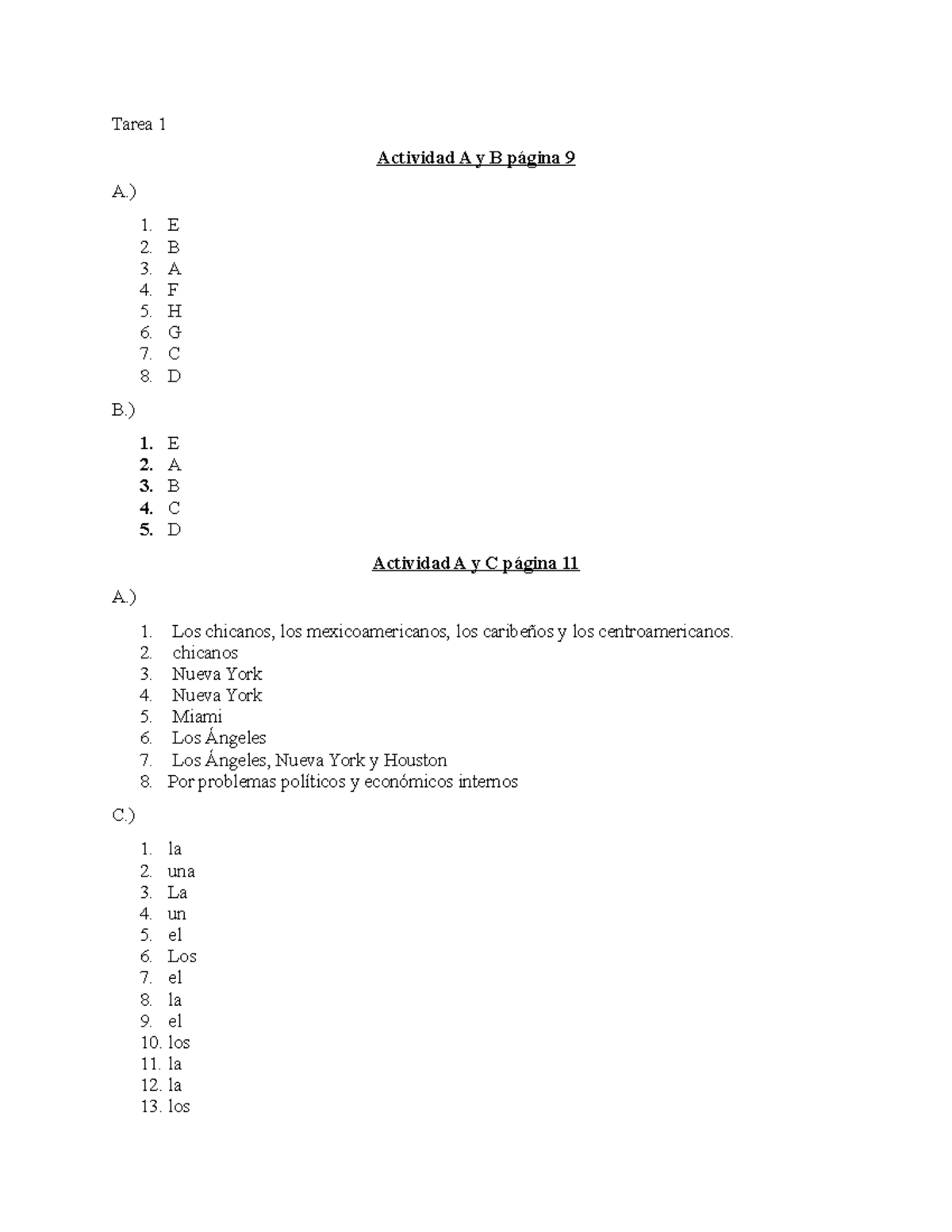 Actividad/Trabajo 1 - Tarea 1 Actividad A Y B Página 9 A.) E B A F H G ...