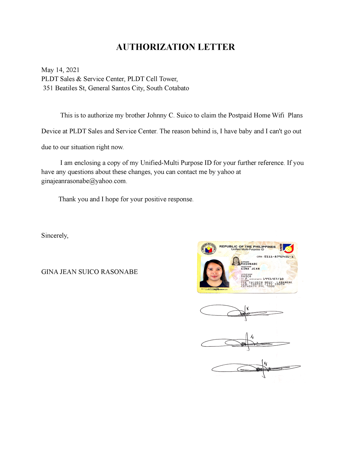 Pldt Authorization Letter Sample Docx May The My Xxx Hot Girl 4044