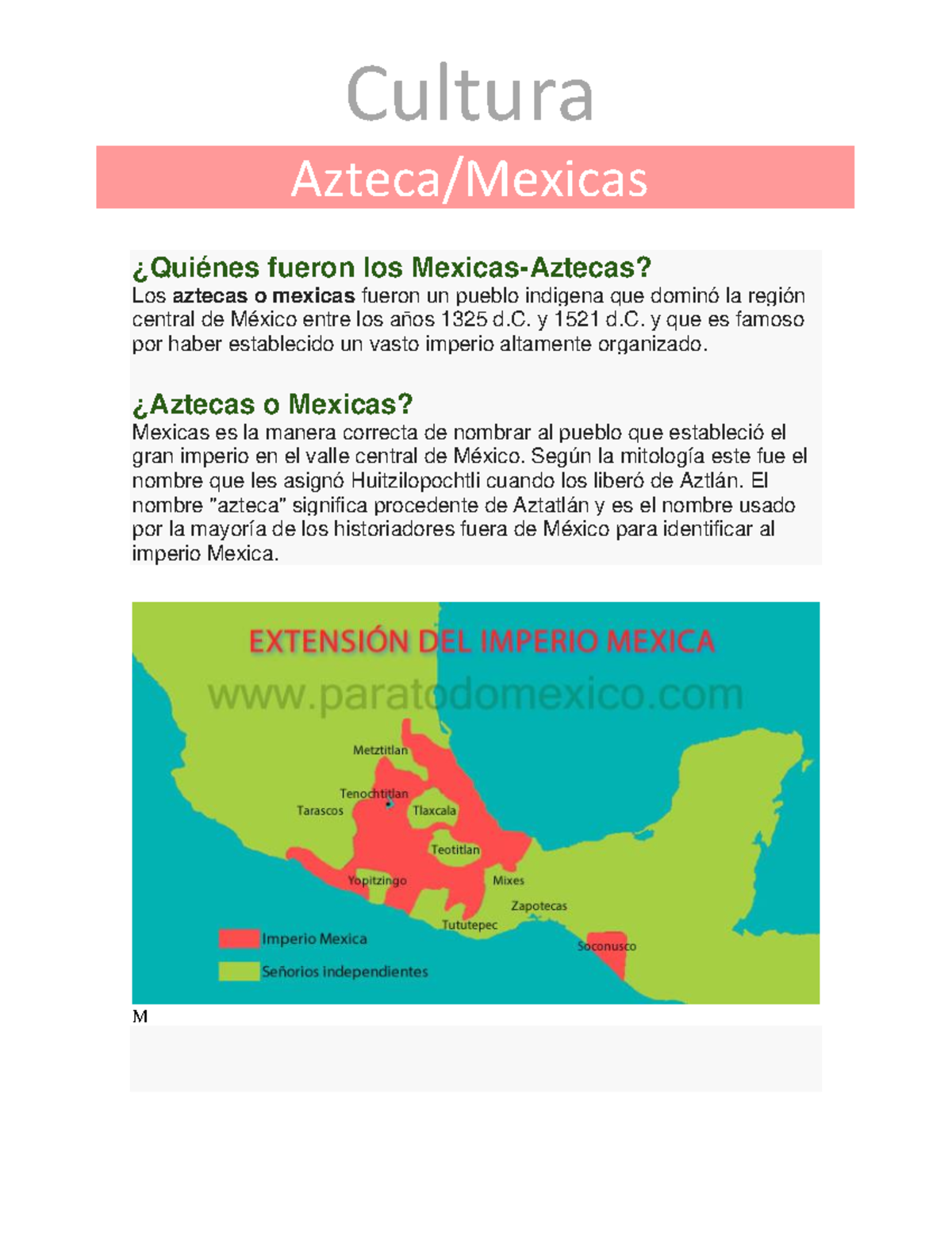 Cultura Mexica Azteca Para Universidad - ¿Quiénes Fueron Los Mexicas ...