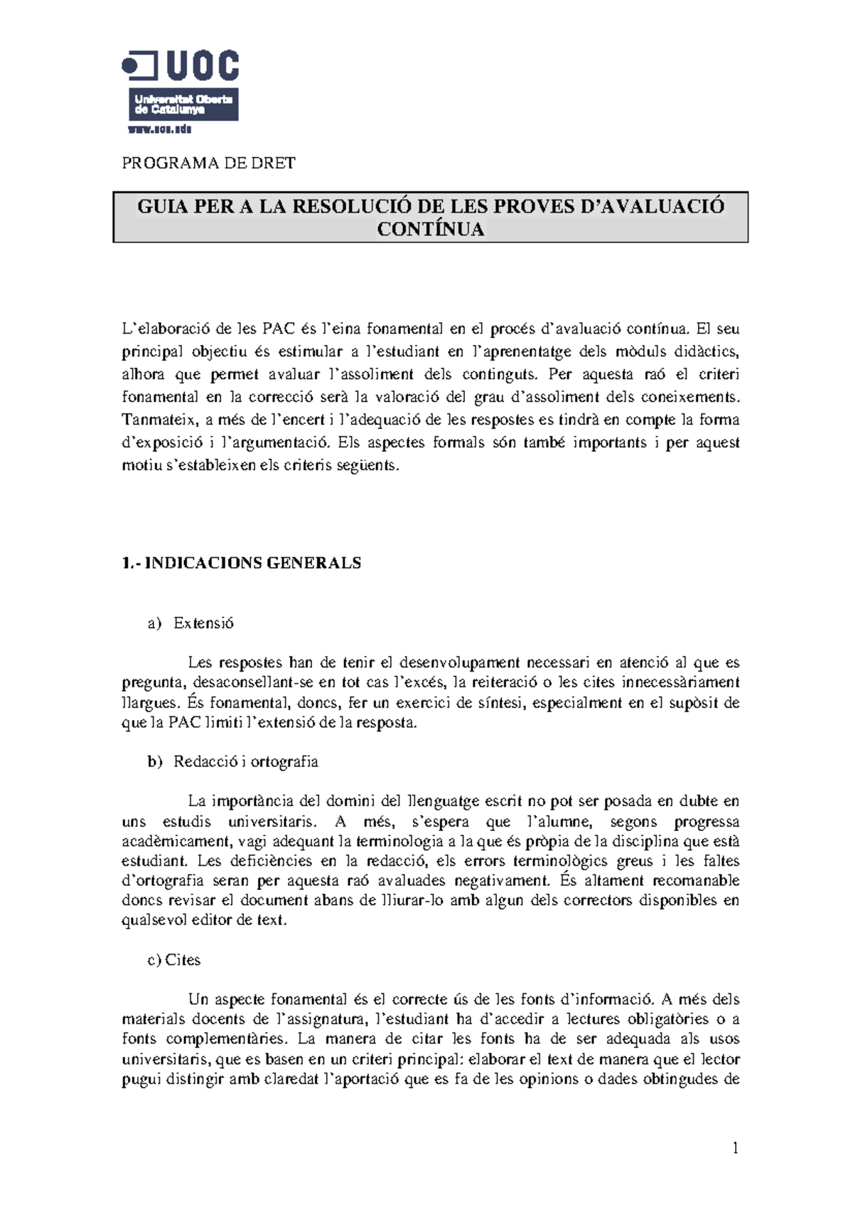 Guia resolució PAC's - Guia para la resolucion de PACS - GUIA PER A LA ...