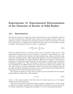 Experiment Fifteen - Experiment 15 Simple Harmonic Motion (SHM) 15 ...