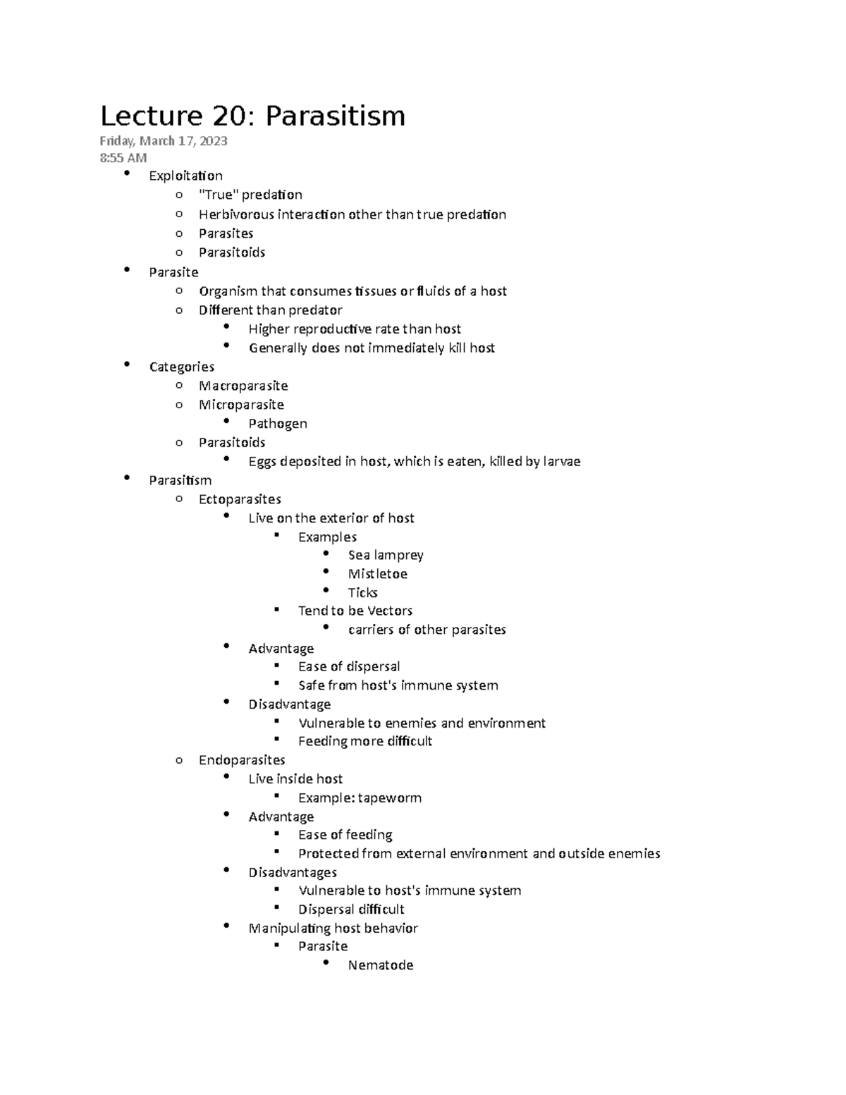 Bio 213 Lecture 21 These Are The Lecture Notes For Dr Pangle S Bio 213 Lecture Includes Words