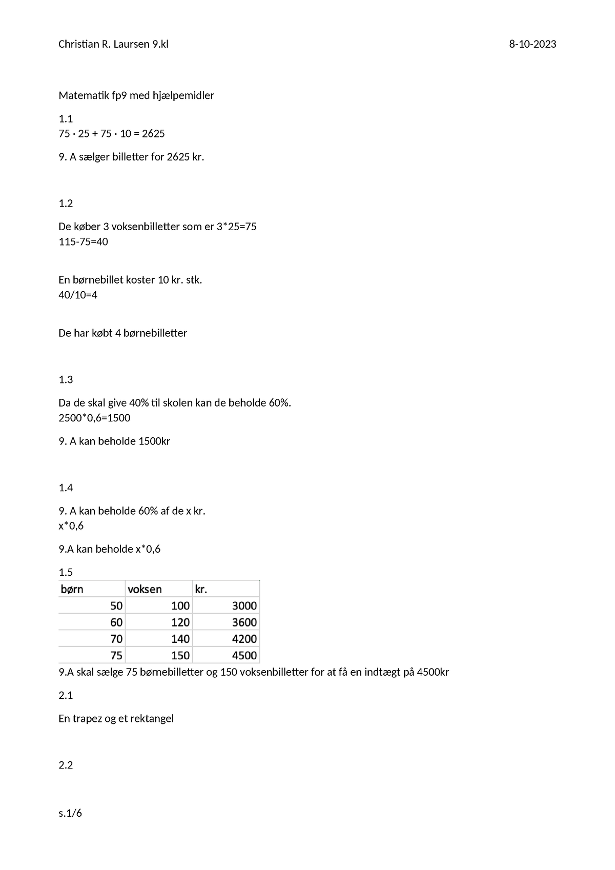 Matematik Avlevering Fp9 Med Hjælpemidler - Matematik Fp9 Med ...