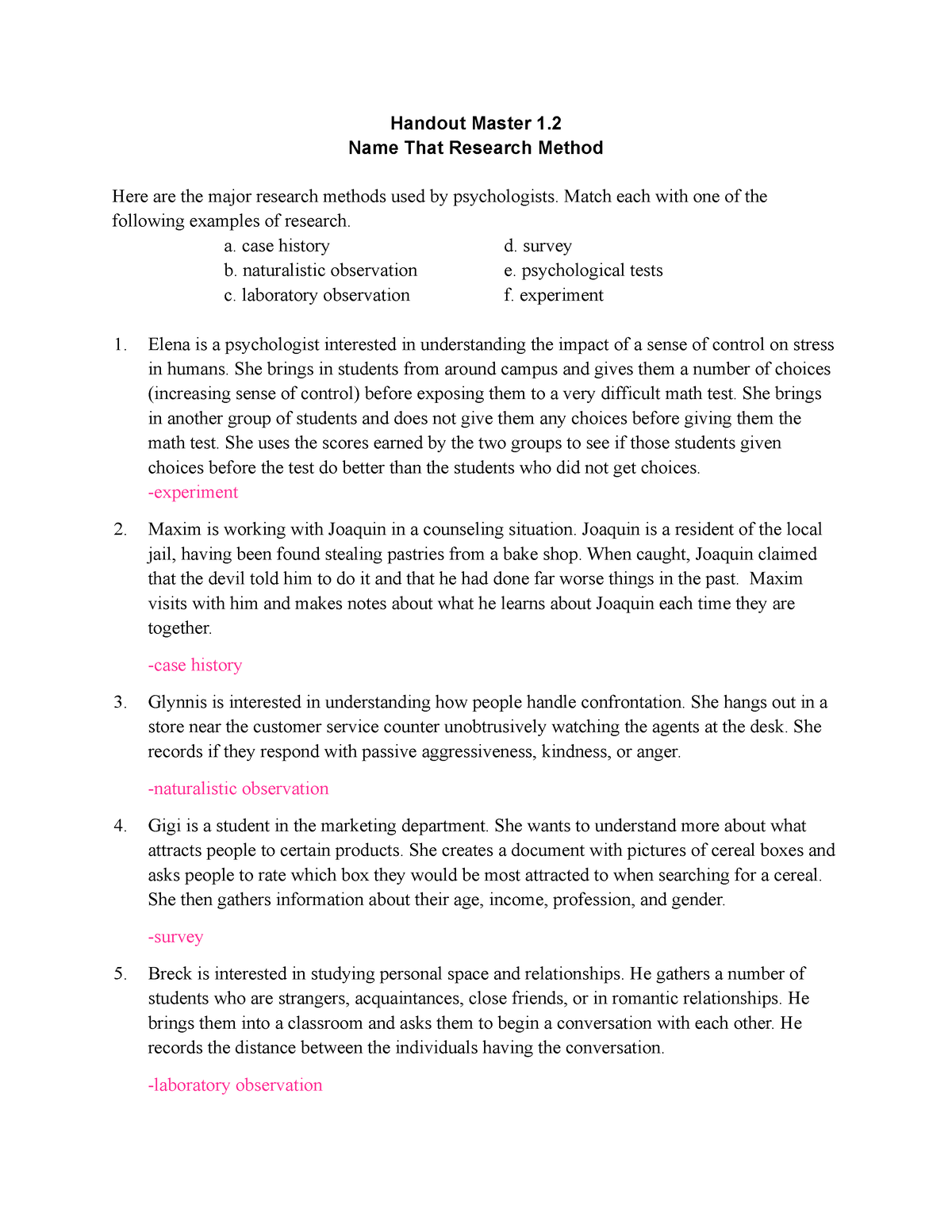 handout 3 13 matching research strategies