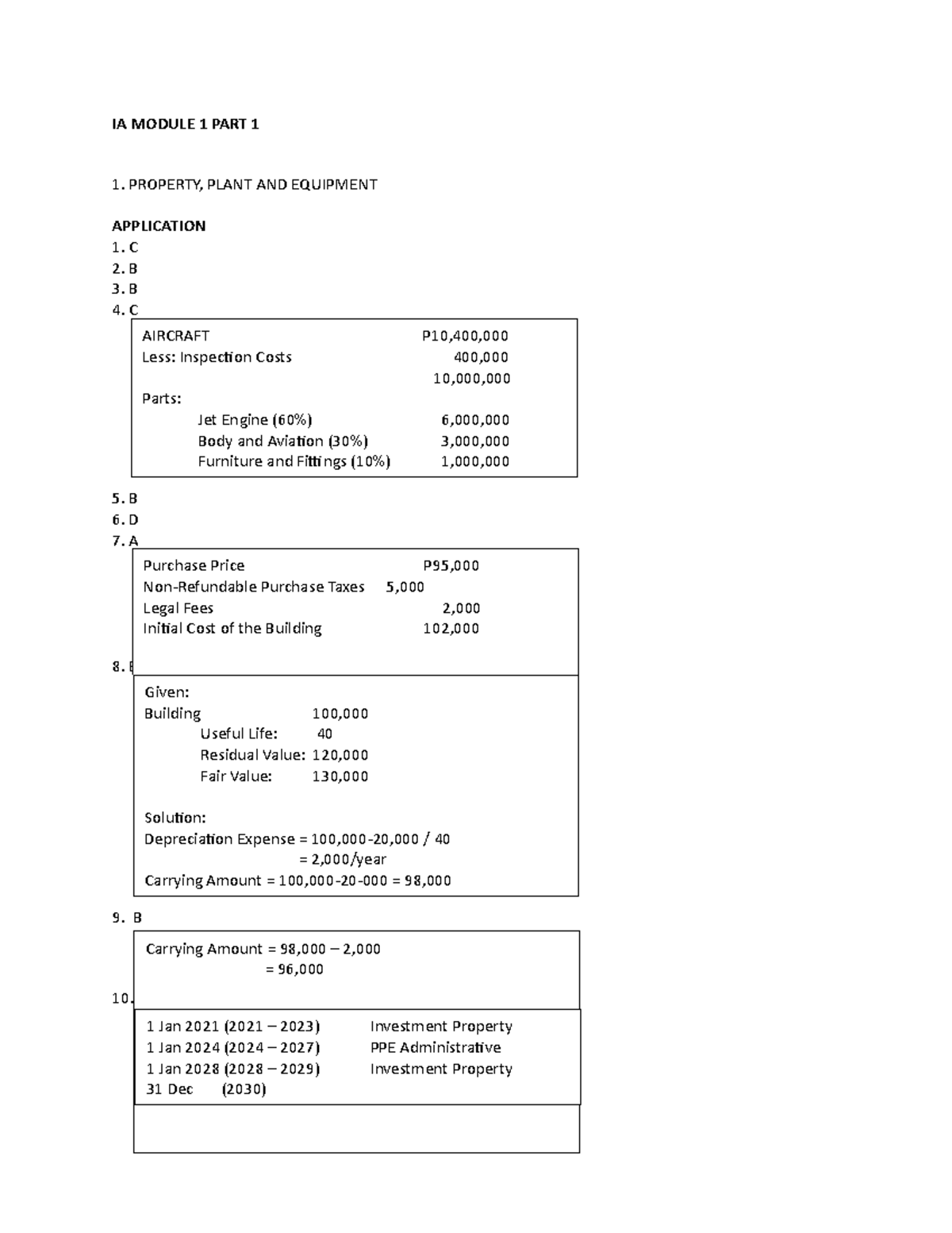INTERMEDIATE ACCOUNTING - VALIX - IA MODULE 1 PART 1 1. PROPERTY, PLANT ...