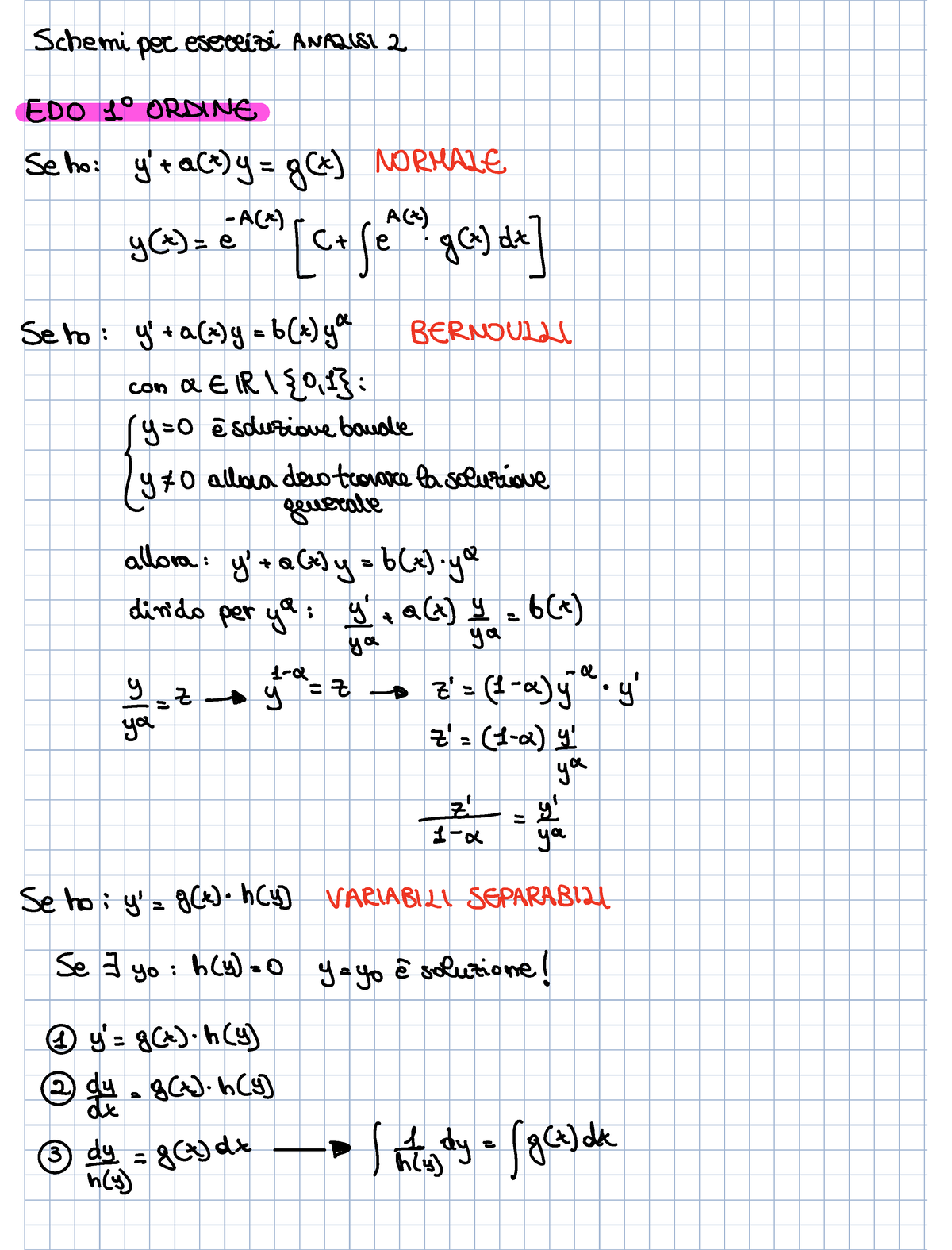 Schemi Per La Risoluzione Di Molti Esercizi Di Analisi Matematica ...