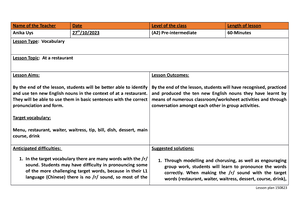 presentation form tefl