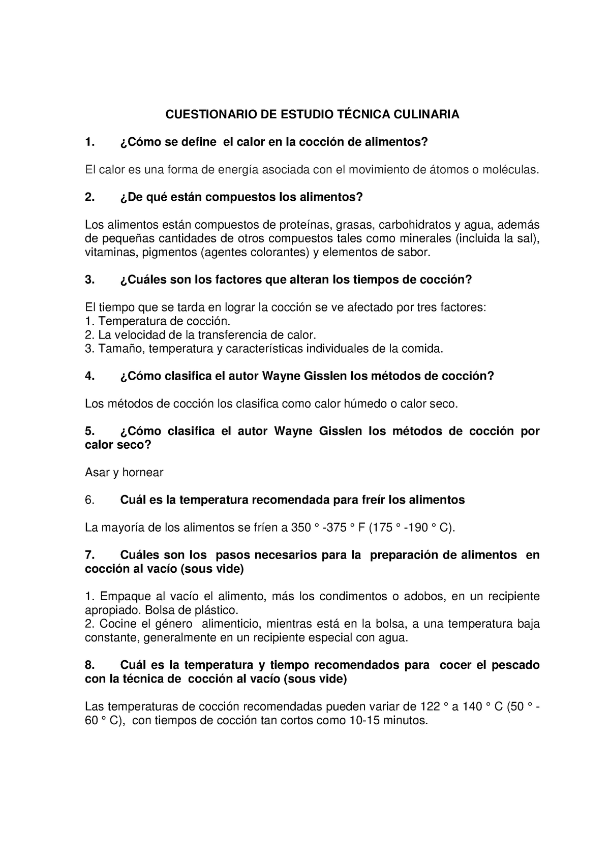 examen de cocina