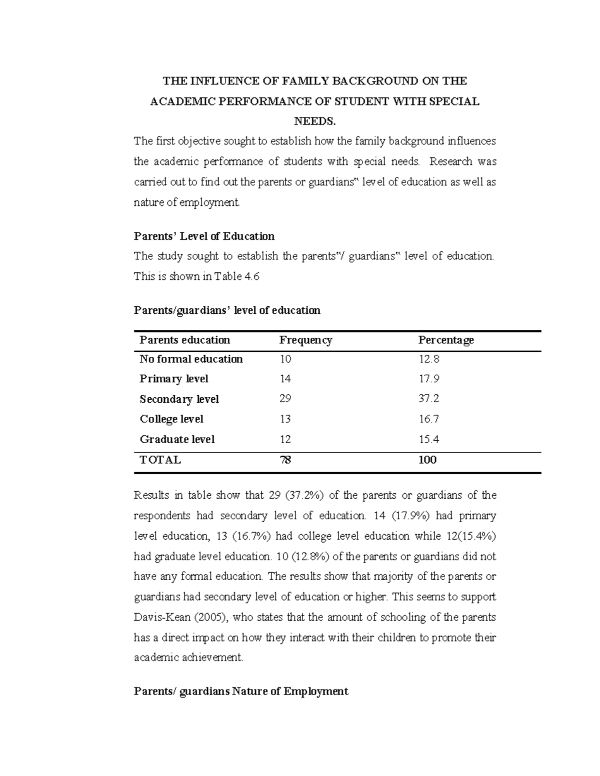 THE Influence OF Family Background ON THE Academic Performance OF ...