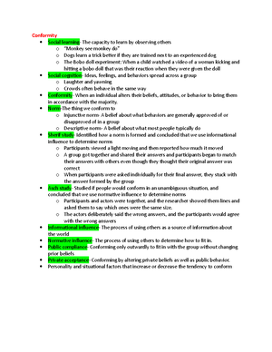 Midterm review/study guide chapters 1, 3, 4, 5, 6, and 8. - Social ...