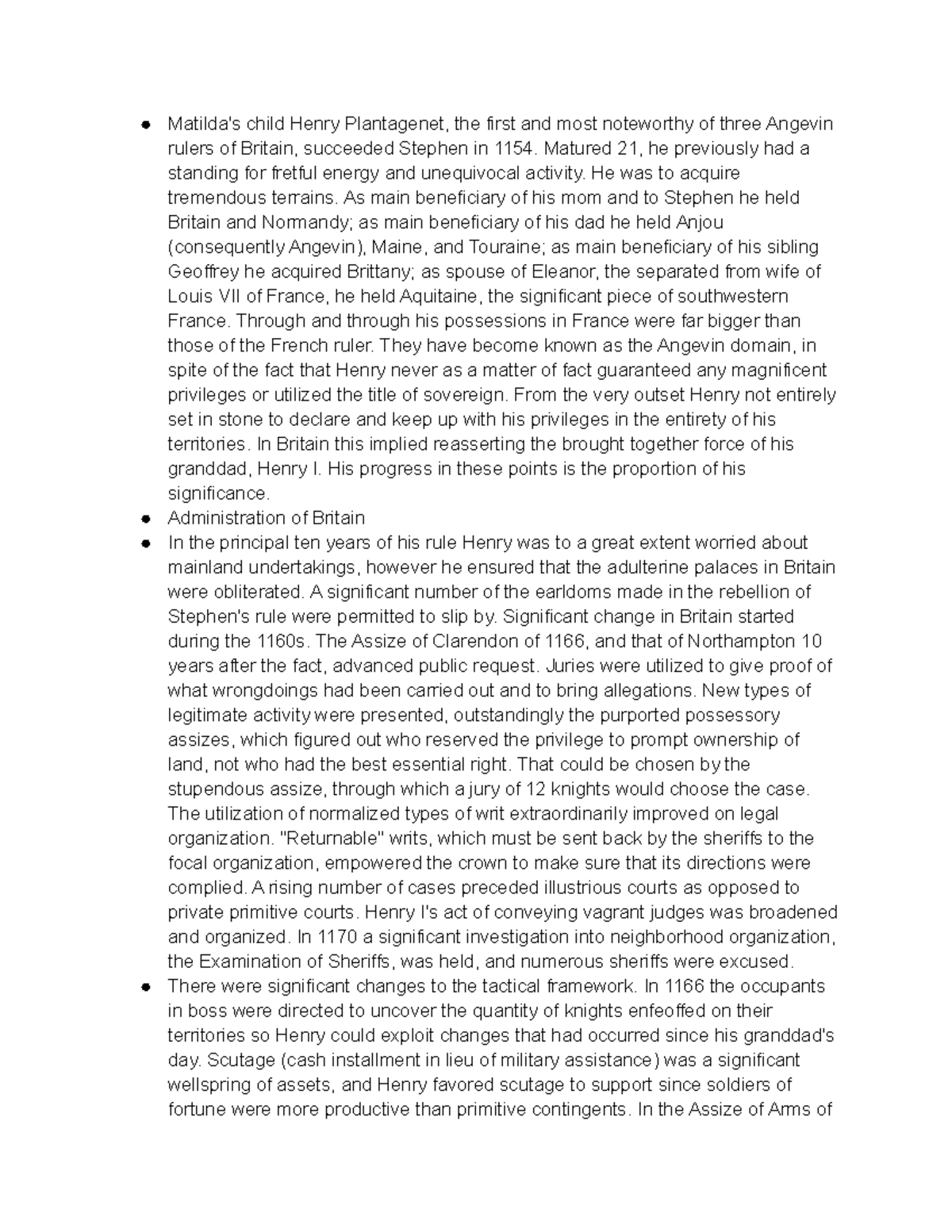 The early Matilda's child Henry the first