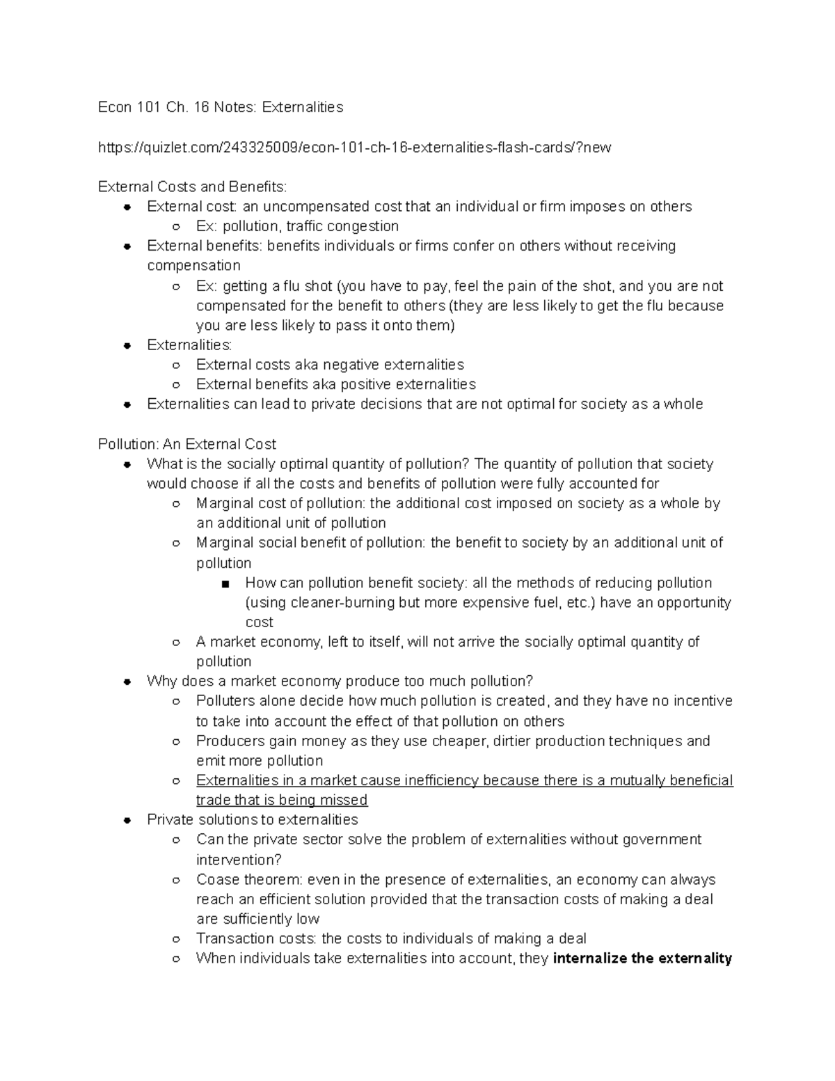 Econ Ch. 16 Notes - Principles of Microeconomics - Econ 101 Ch. 16 ...
