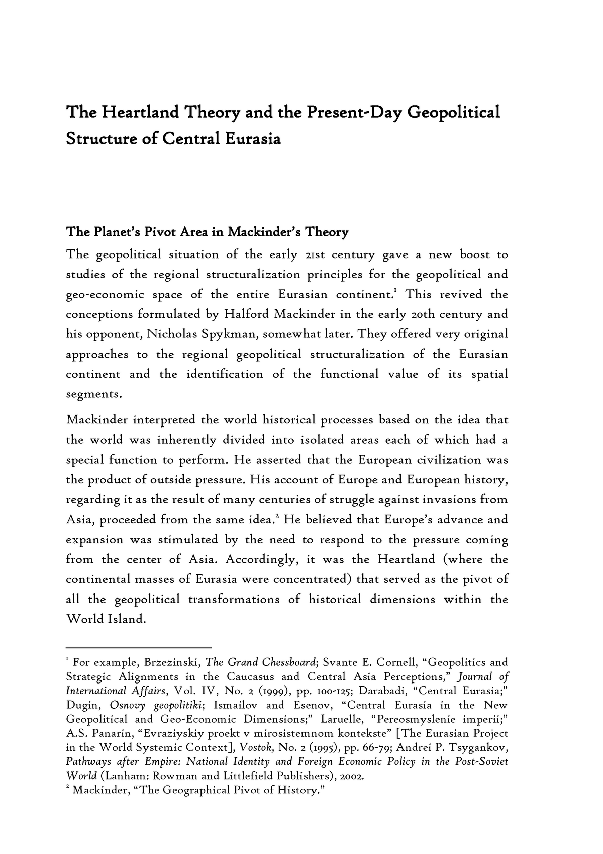 the-paper-heartland-theory-of-mackinder-its-relevancy-in-central