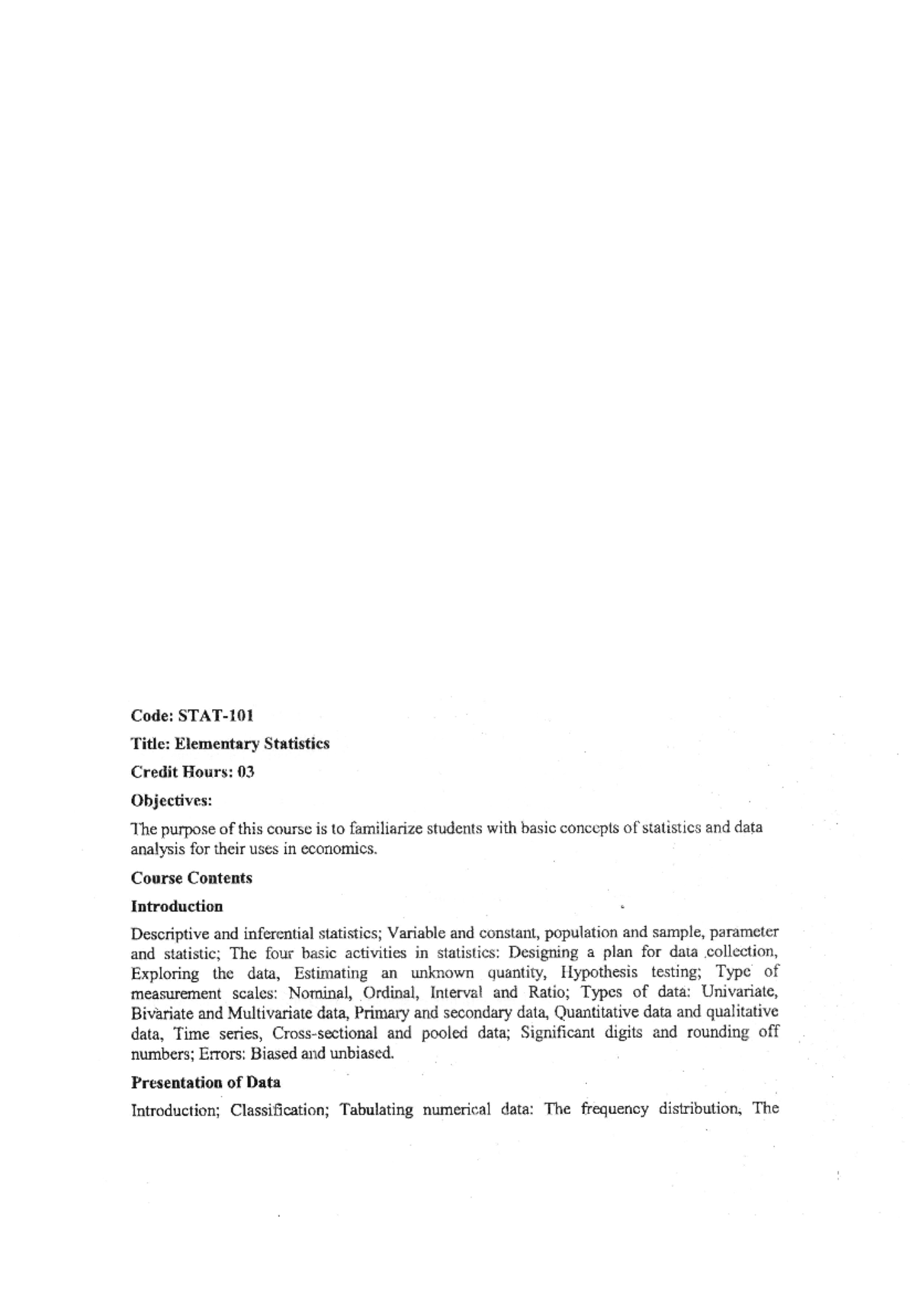 STAT-101 - r p. F. Robertson, Computer Applications and Programming ...