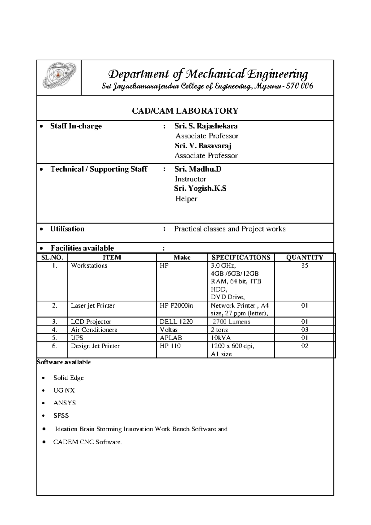 CAD-CAM-laboratory - theory of metal cutting - Department of Mechanical ...