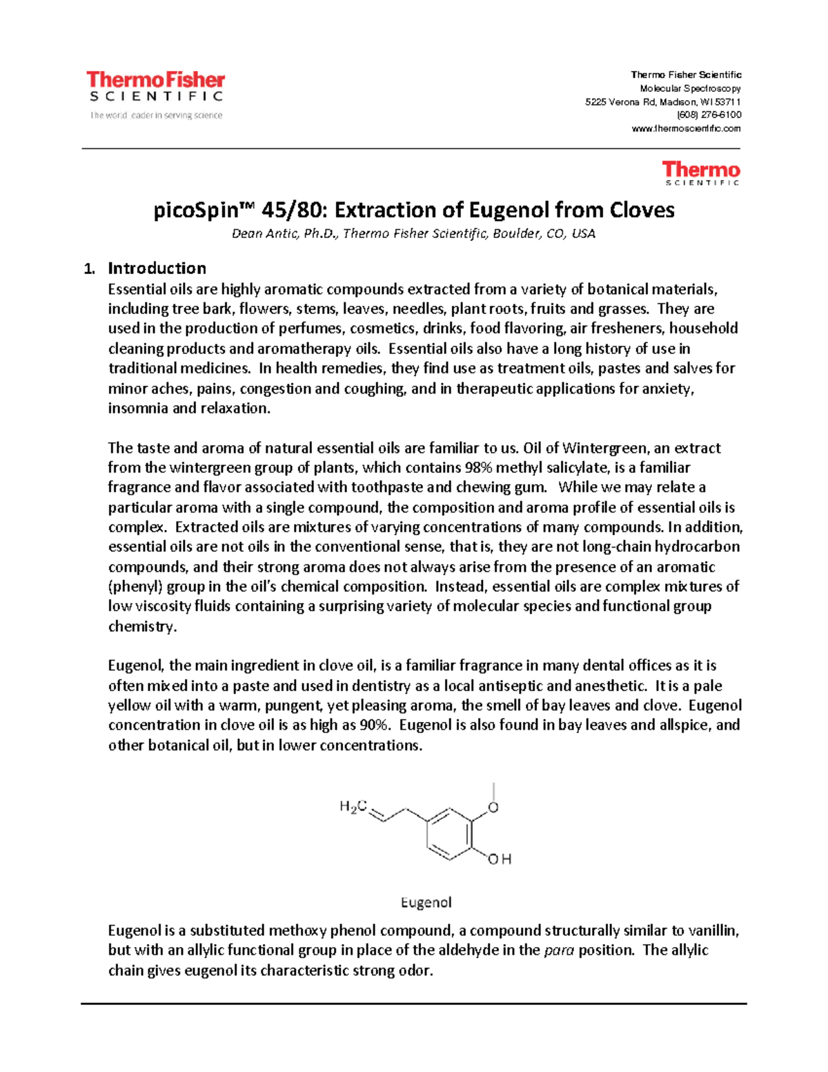 P S45 p S80 Extraction of Eugenol from Cloves Thermo Fisher