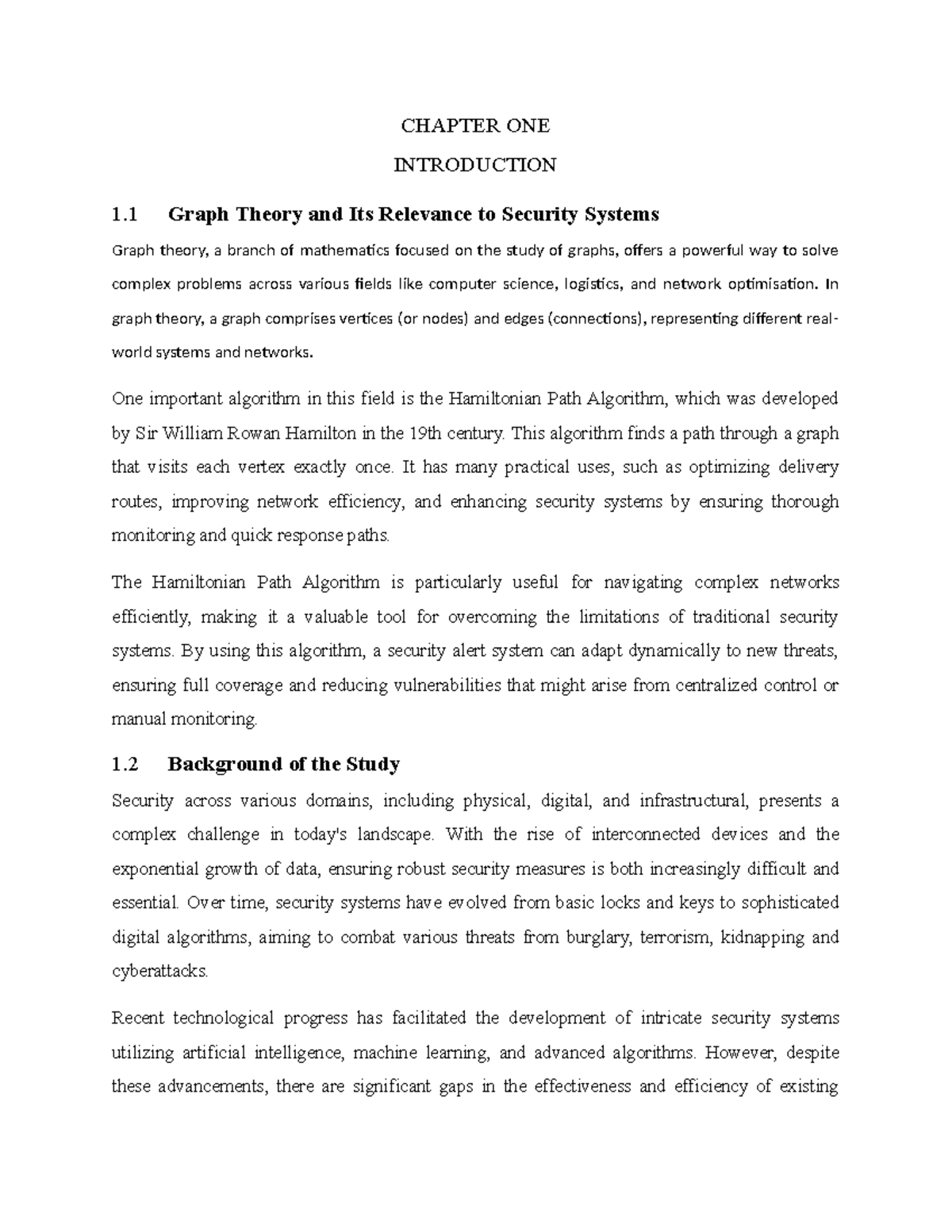 Malik Chapter 1 - CHAPTER ONE INTRODUCTION 1 Graph Theory and Its ...
