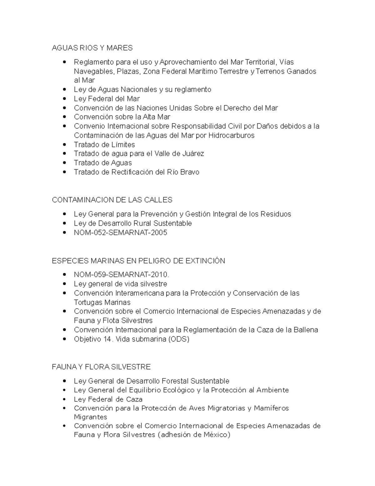 Aguas RIOS Y Mares • Reglamento para el uso y Aprovechamiento del Mar Territorial, Vías Studocu