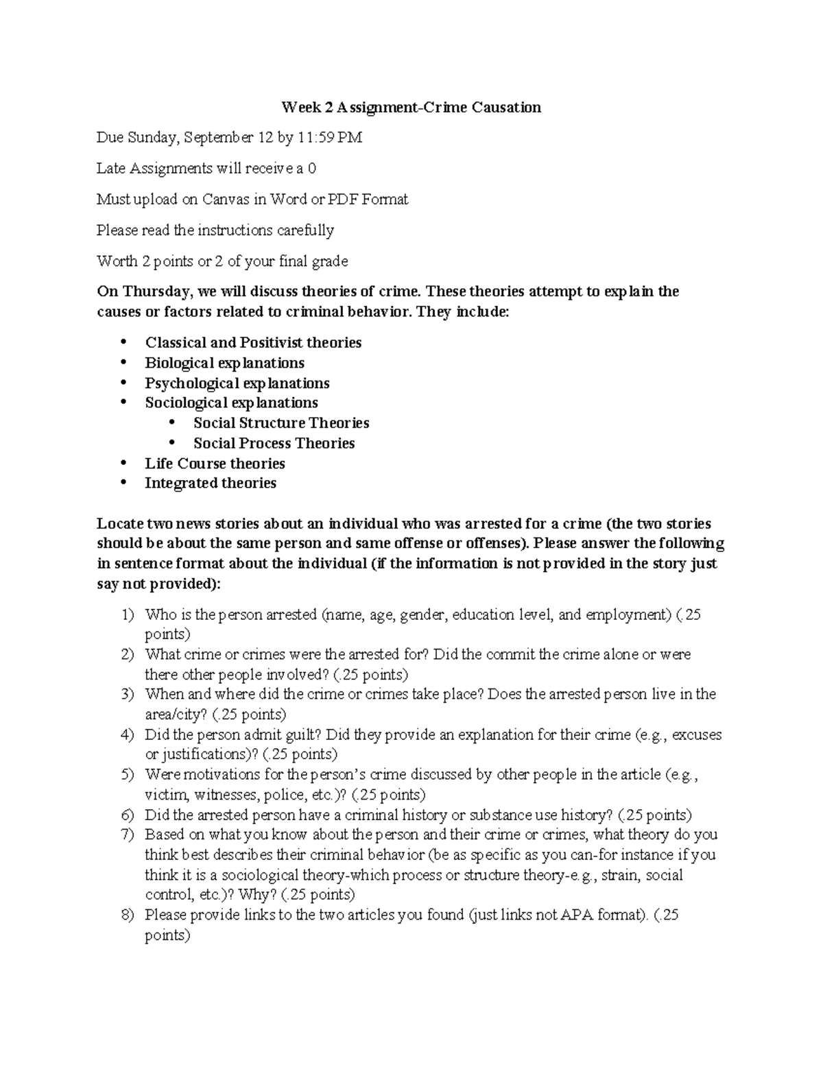 Week 2 Assignment-Crime Causation - Week 2 Assignment-Crime Causation ...