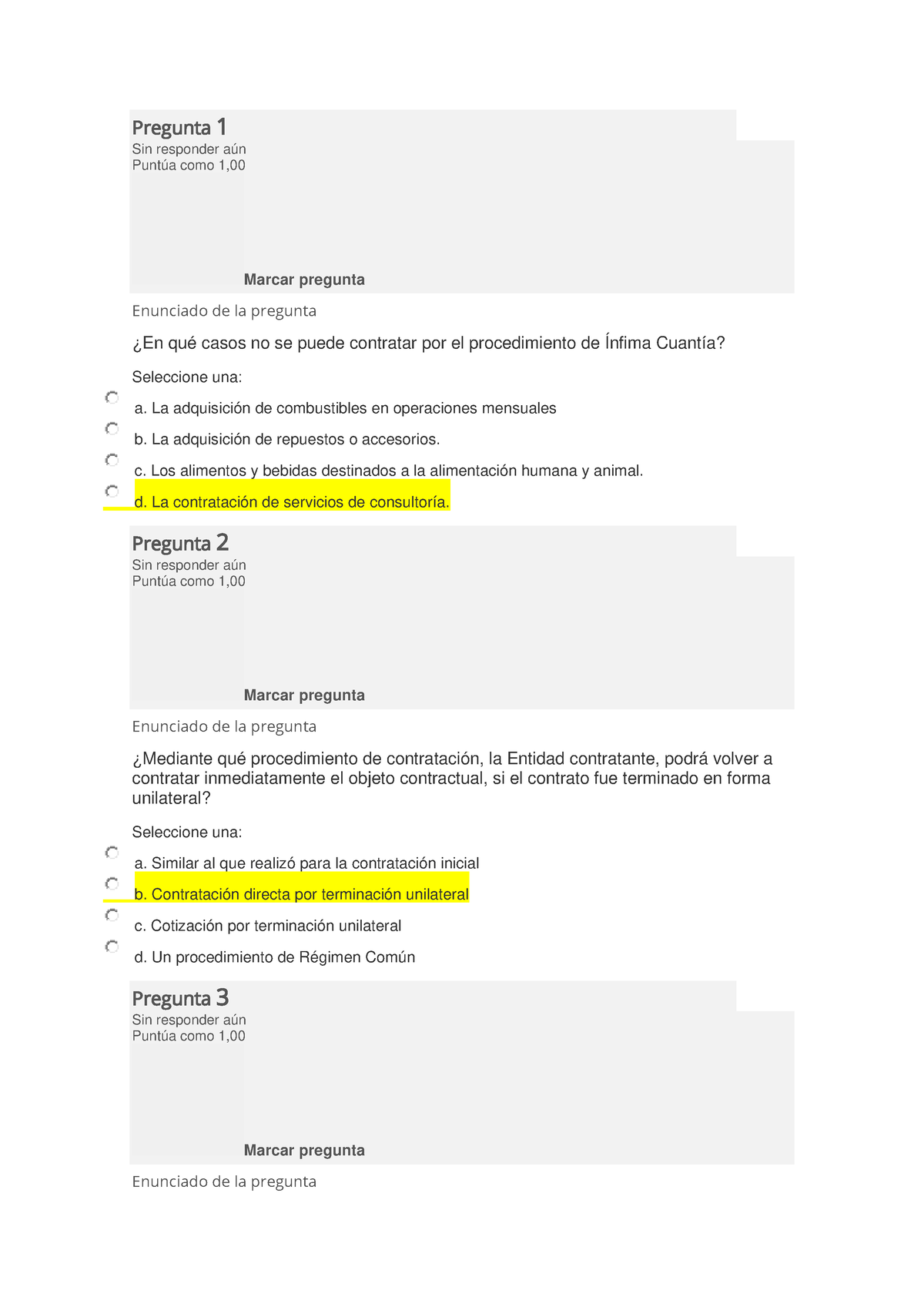 Preguntas Unidas-1 - Pregunta 1 Sin Responder Aún Puntúa Como 1, Marcar ...