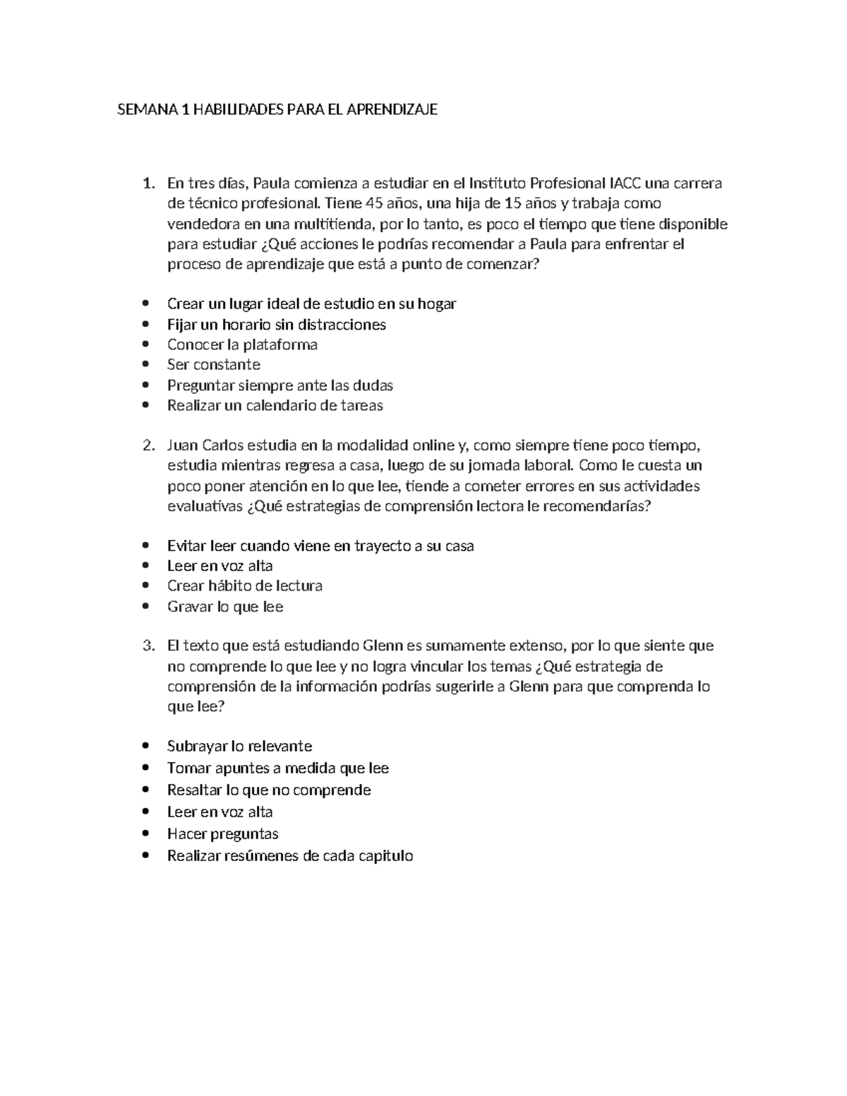 Semana 1 Habilidades Para El Aprendizaje Semana 1 Habilidades Para El