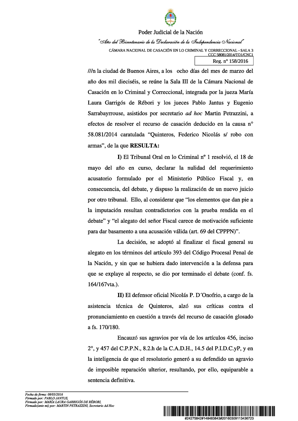 TP3 - Documento Extra 2 - Derecho Procesal III (Procesal Penal) - Studocu